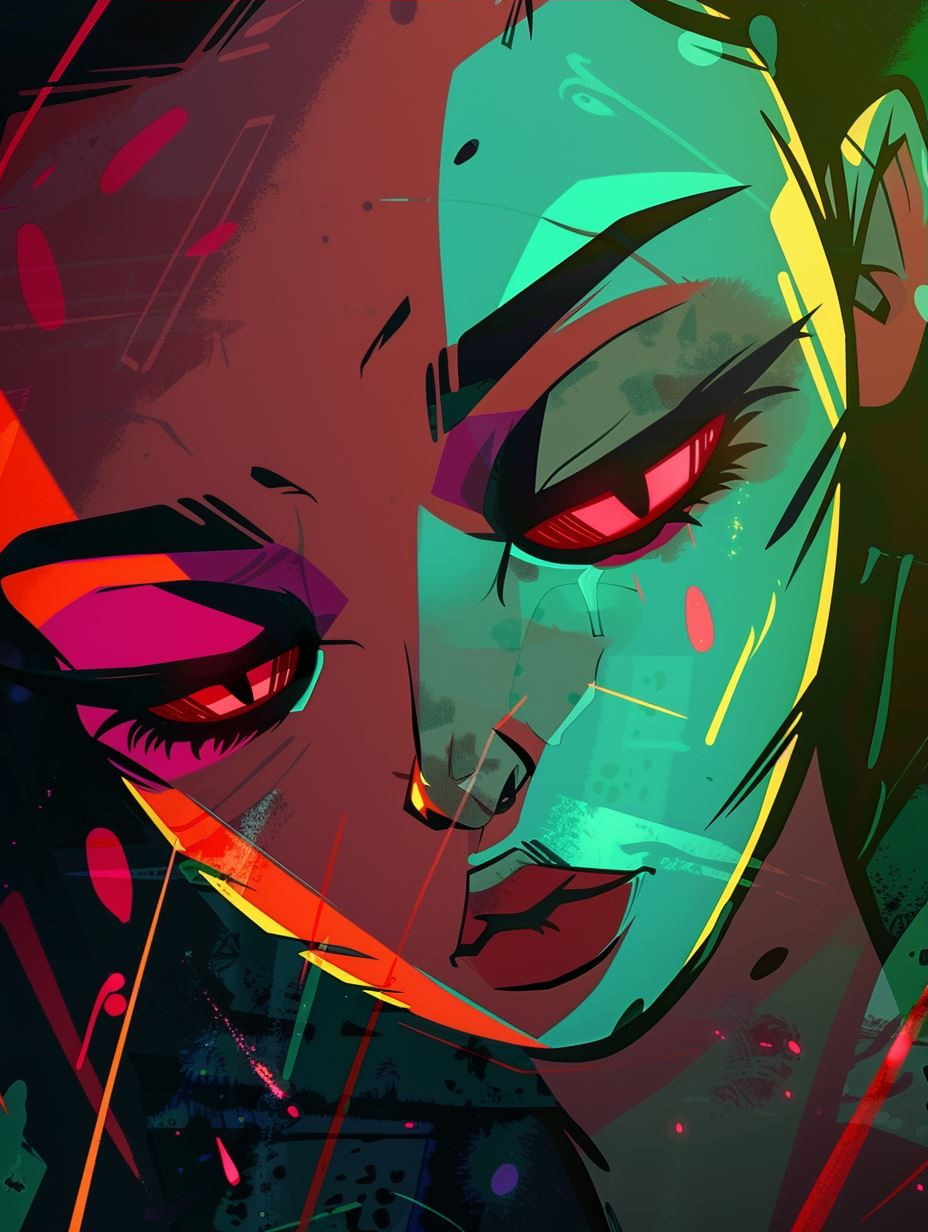 Neon Cyberpunk Portrait Collage - Image 3