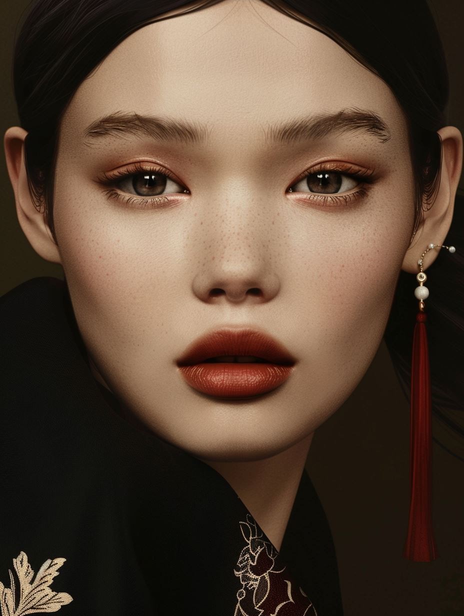 Textured Canvas Beauty Portrait - Image 3