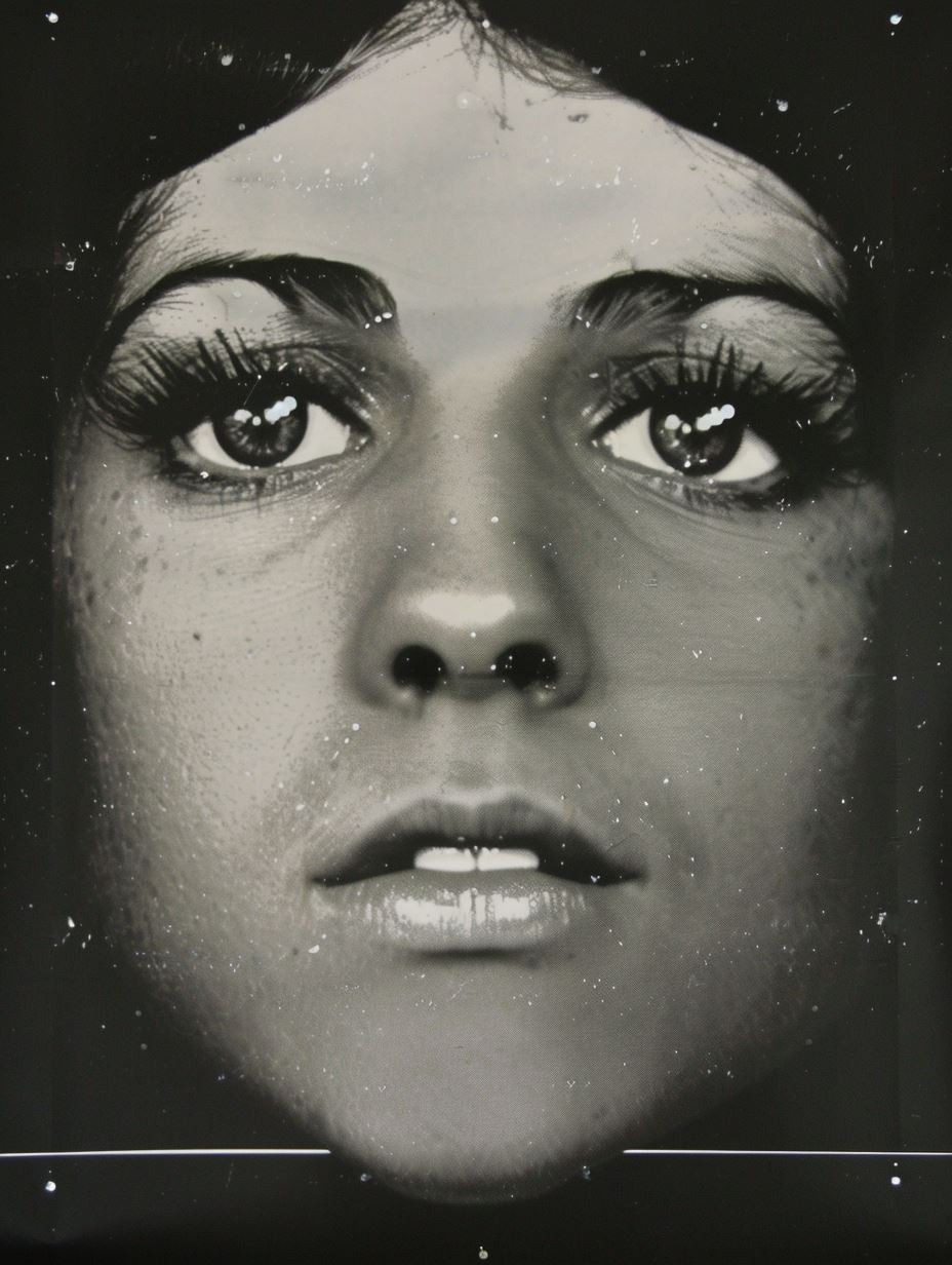 Surrealist Monochrome Portrait Collage - Image 1