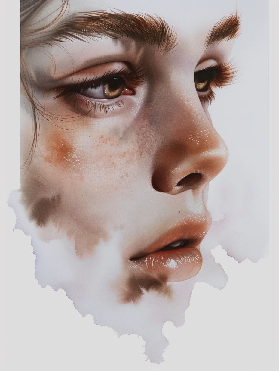 Ethereal Gaze with Golden Freckles - Image 4