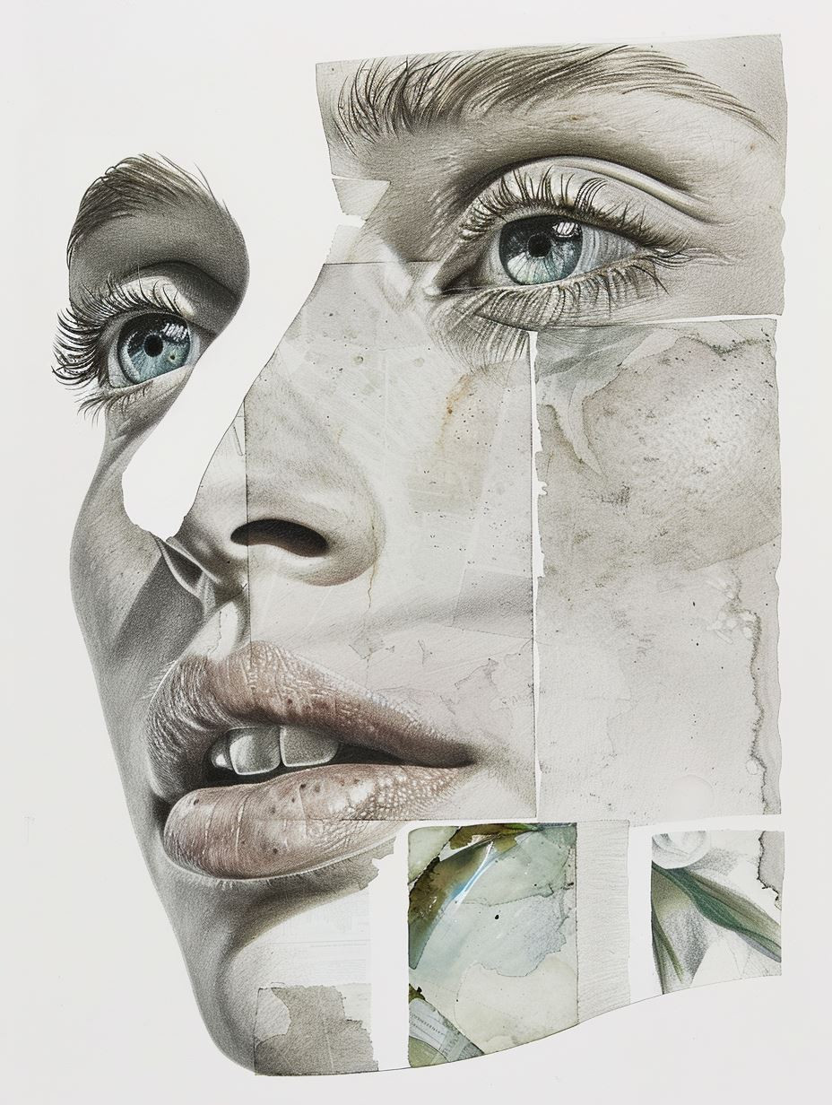 Fragmented Beauty: A Mixed Media Study - Image 2