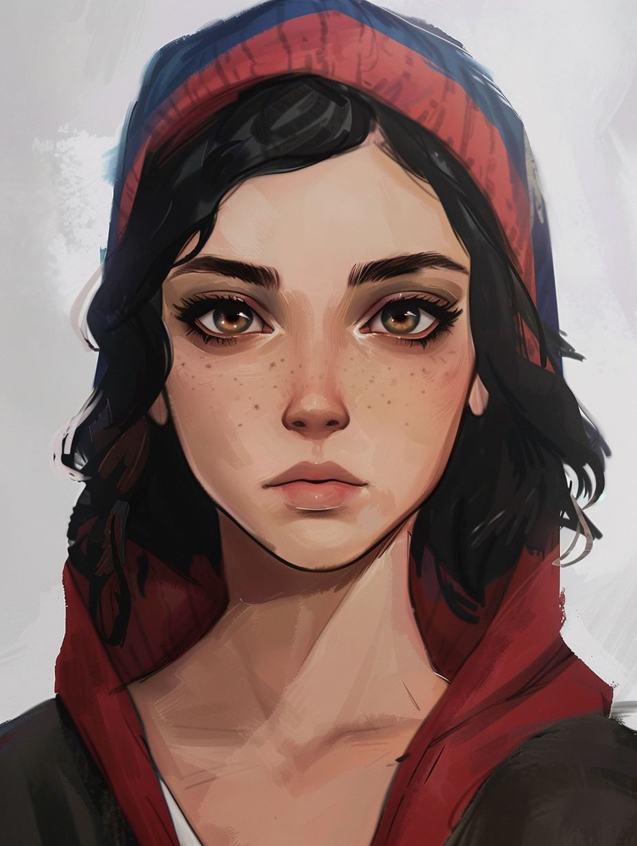 Digital Portraits of Stylized Young Women - Image 3