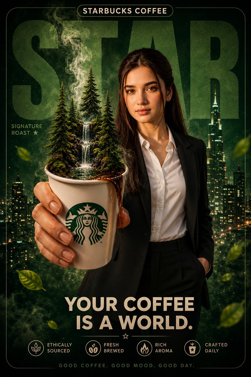 Urban Luxury Coffee Fantasy Poster