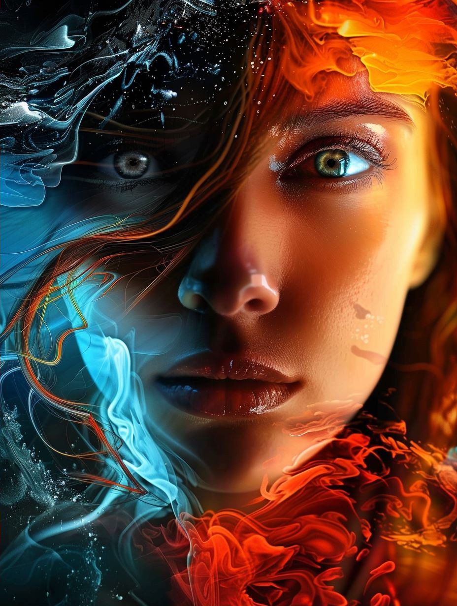 Celestial Fire and Ice Gaze - Image 2