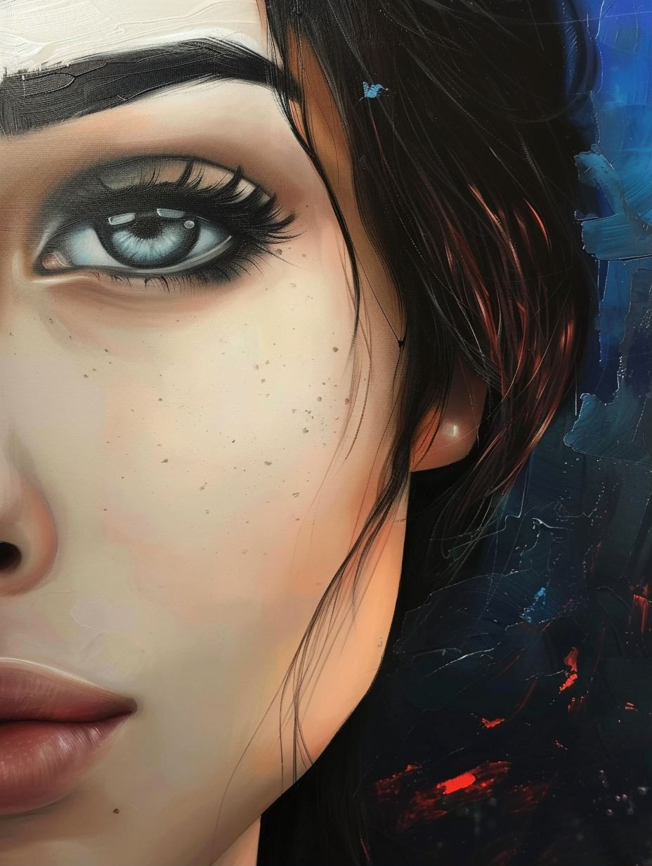 Digital Portraits of a Mysterious Woman - Image 1