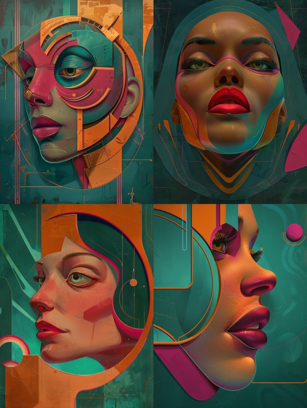 Cybernetic Soul in Neon Hue