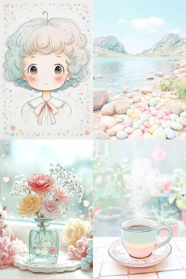 Pastel Dreams Aesthetic Collage