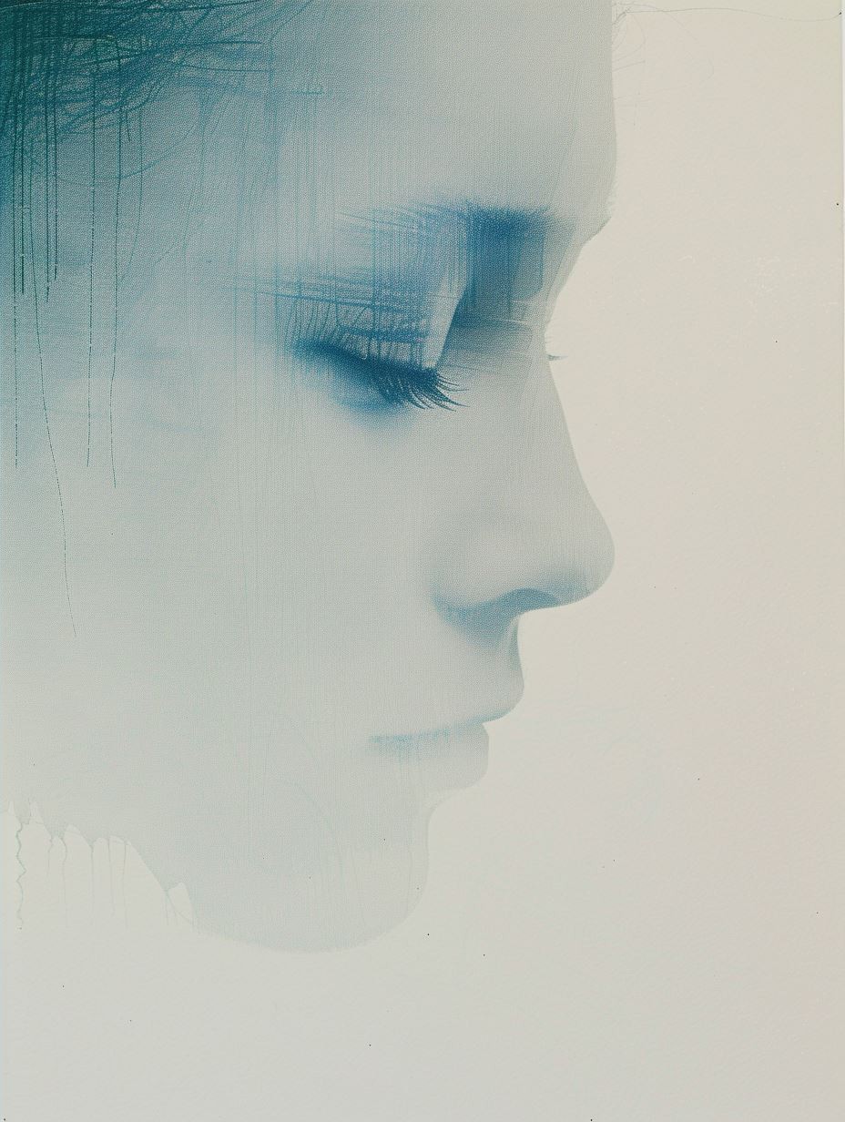Azure Glitch Portrait - Image 4