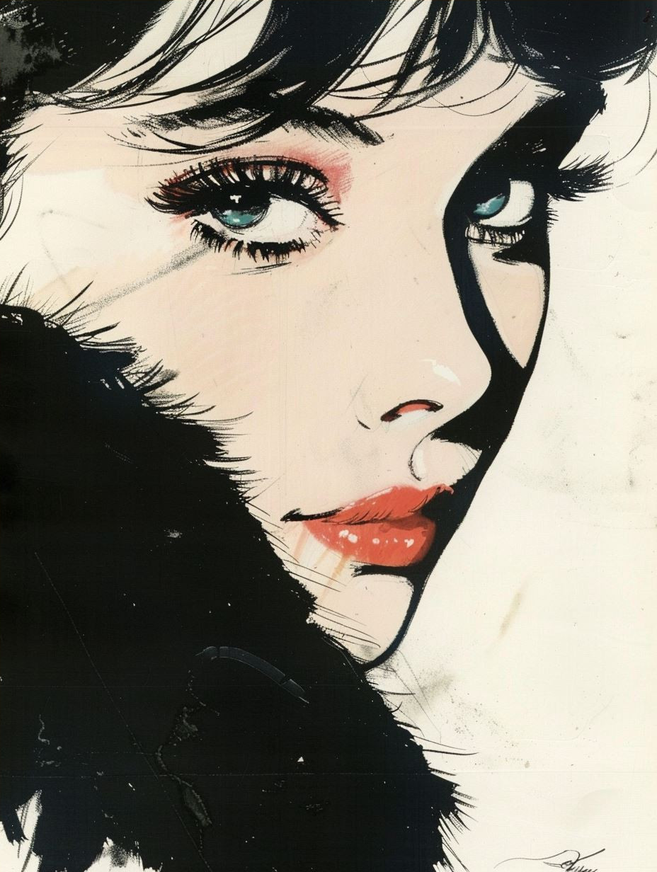 Vintage Pop Art Glamour Portrait - Image 4