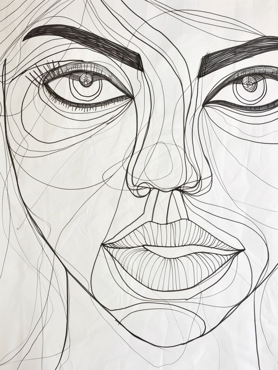 Fragmented Soul in Vibrant Lines - Image 2