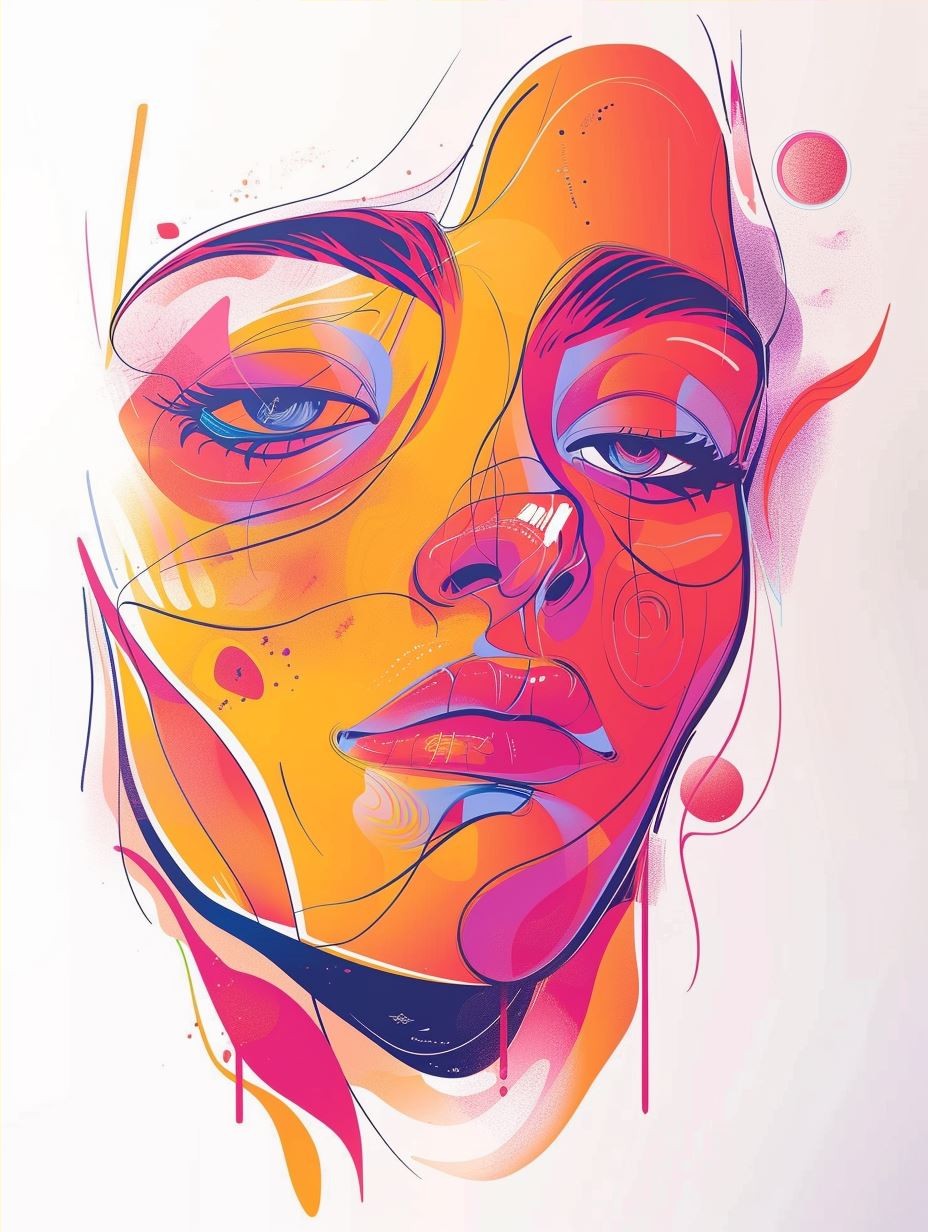 Neon Fluidity Ethereal Portrait - Image 4