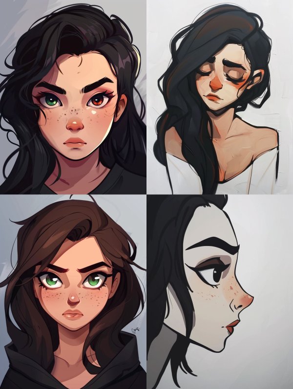 Heterochromatic Gaze Digital Portrait