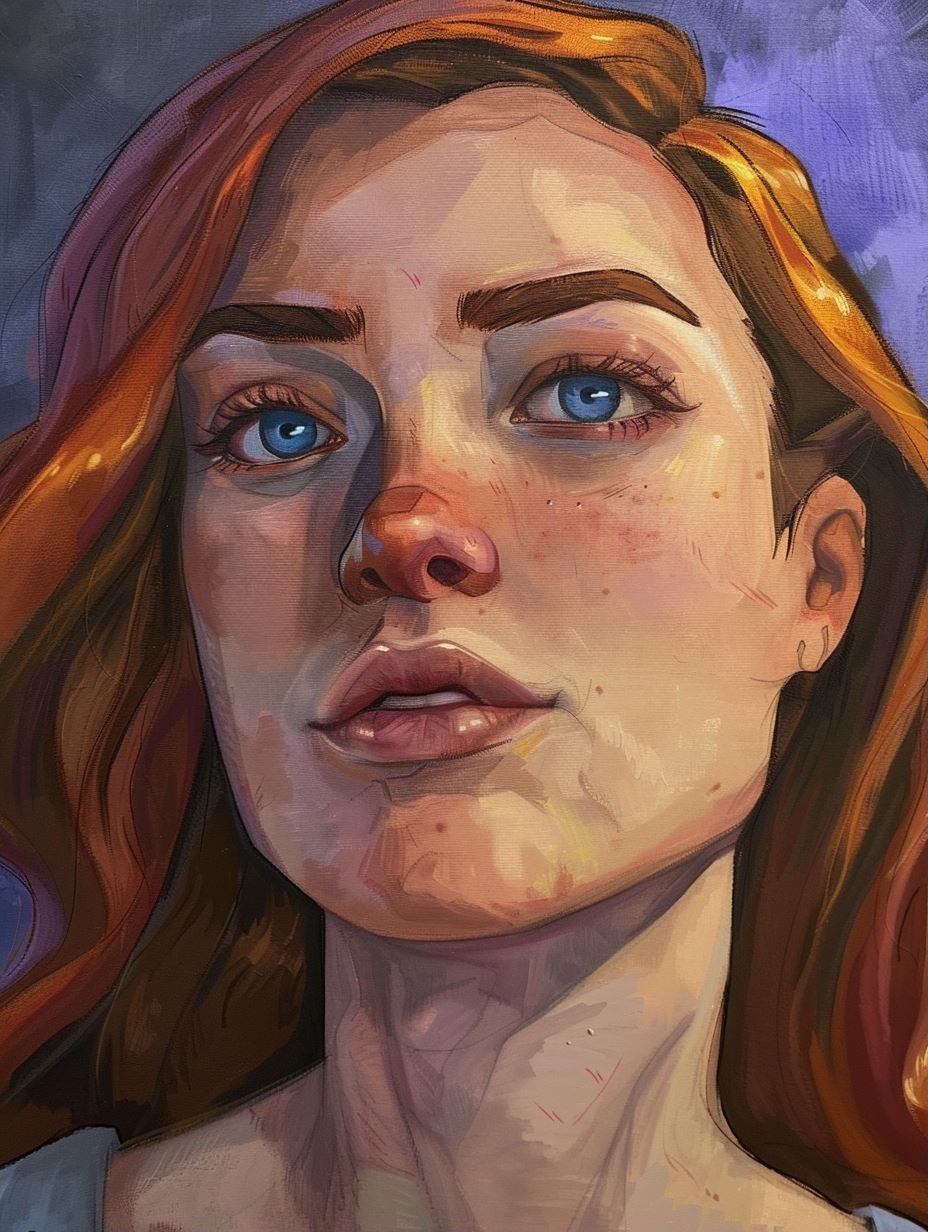 Ethereal Gaze in Painted Light - Image 1