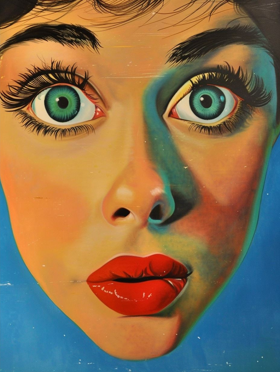Ethereal Gaze in Vibrant Oil - Image 2