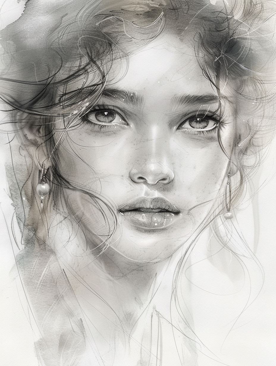 Ethereal Whispers in Graphite - Image 2