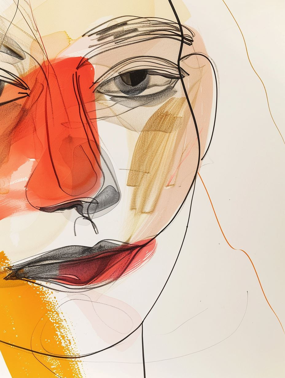 Abstract Faces in Vibrant Color - Image 1