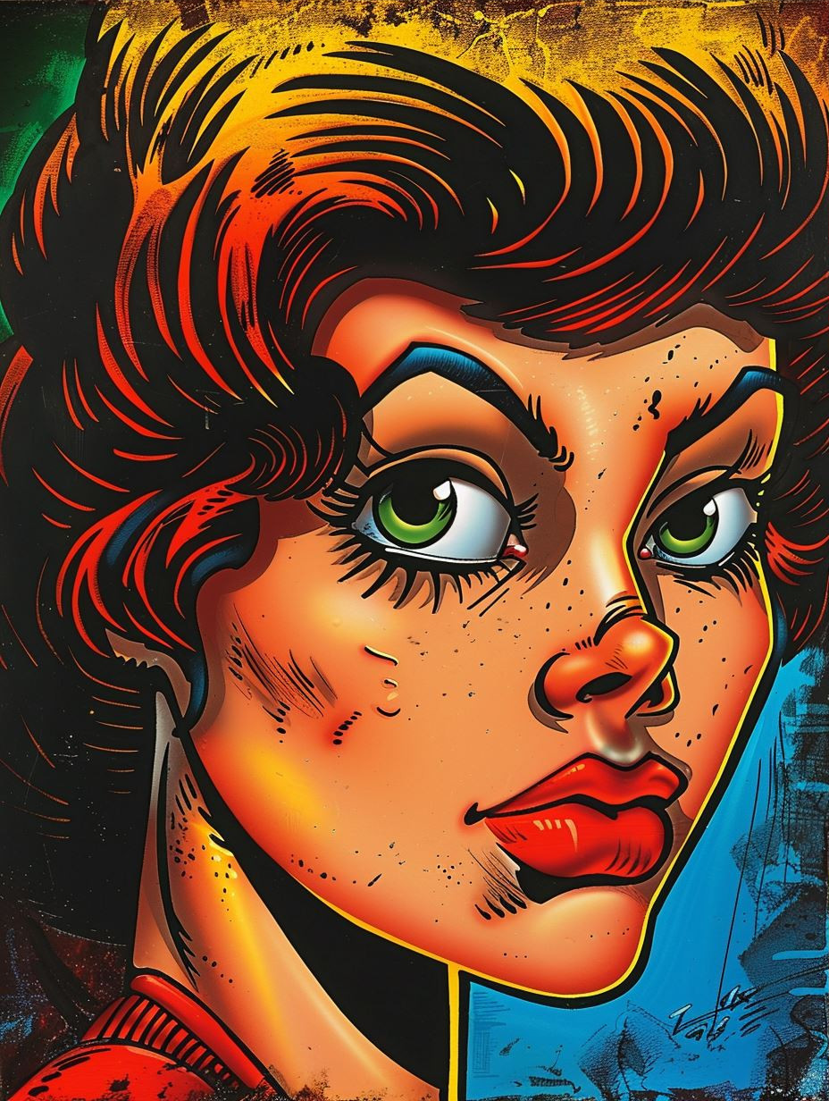 Bold Neo-Noir Comic Portrait - Image 3