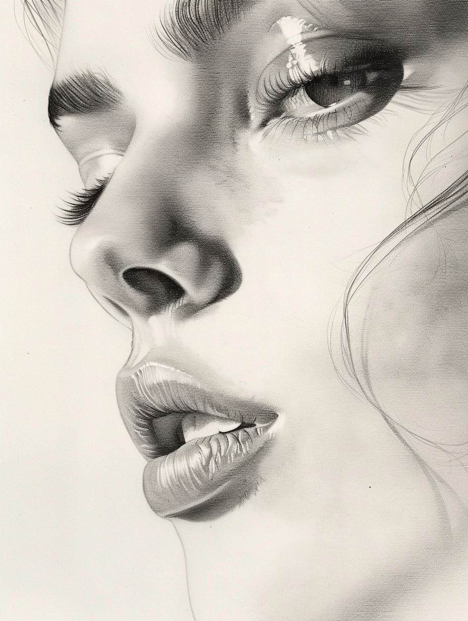Ethereal Gazes: Hyper-Realistic Portrait Studies - Image 1