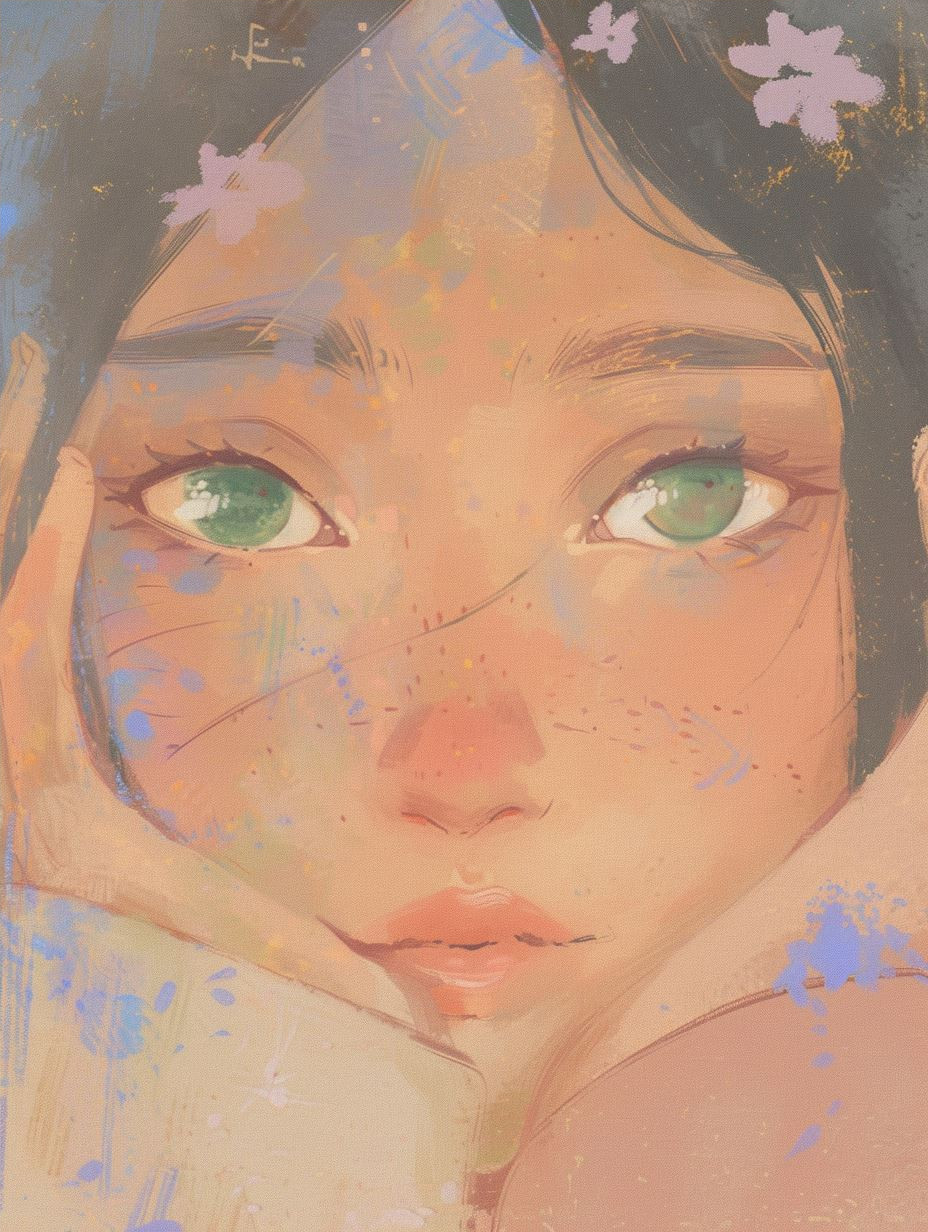 Ethereal Gazes in Pastel Hues - Image 4
