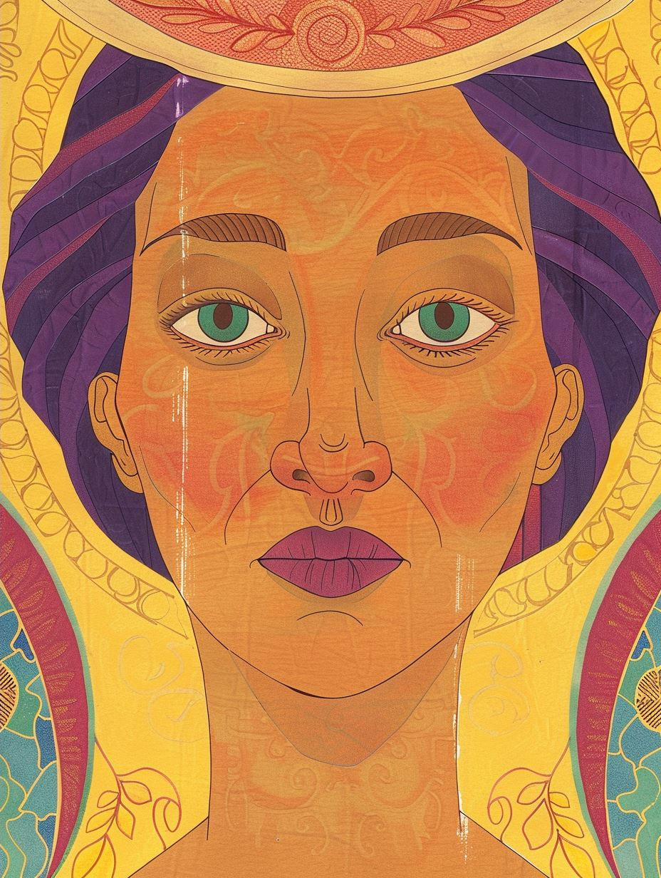 Warm Geometric Portrait Study - Image 2