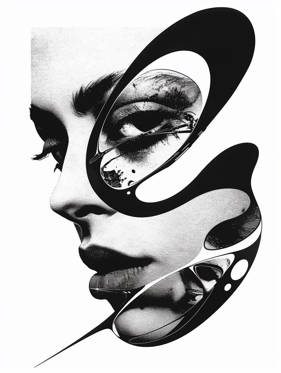 Surrealist Fragmented Portrait Art - Image 1