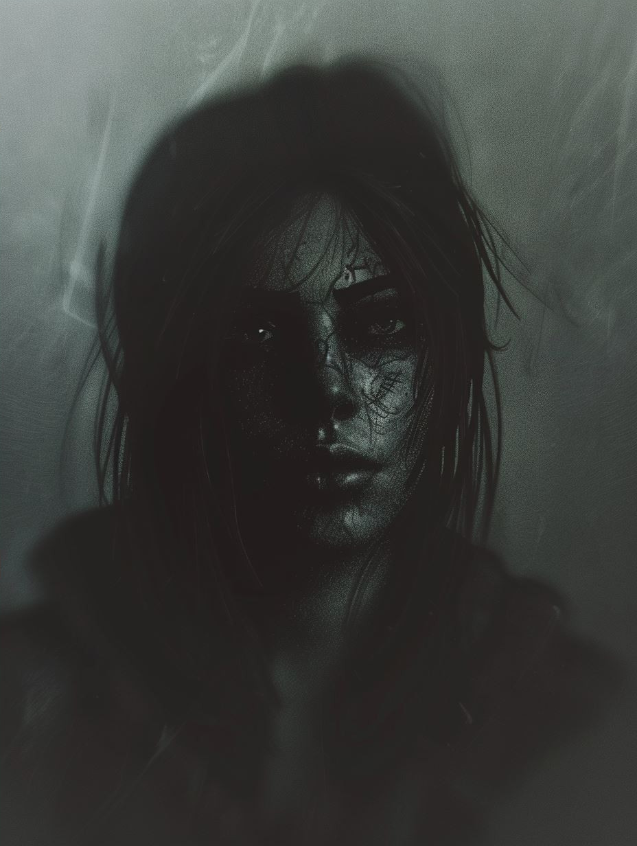 Amber Haze Distorted Portrait - Image 4