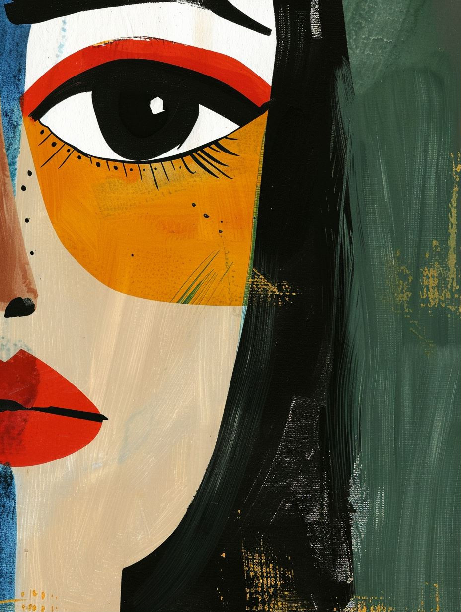 Bold Modernist Portrait Study