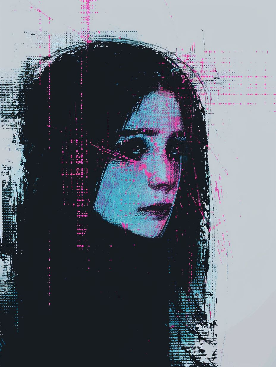Digital Glitch Portraits of a Woman - Image 1