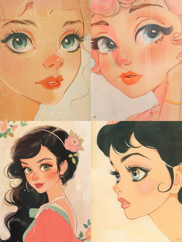 Whimsical Visions of Anime-Style Beauties