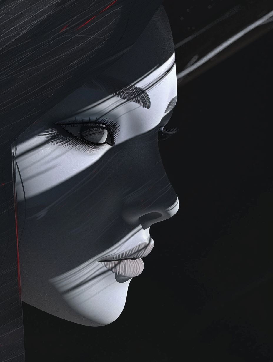 Cybernetic Noir Portrait Study - Image 3