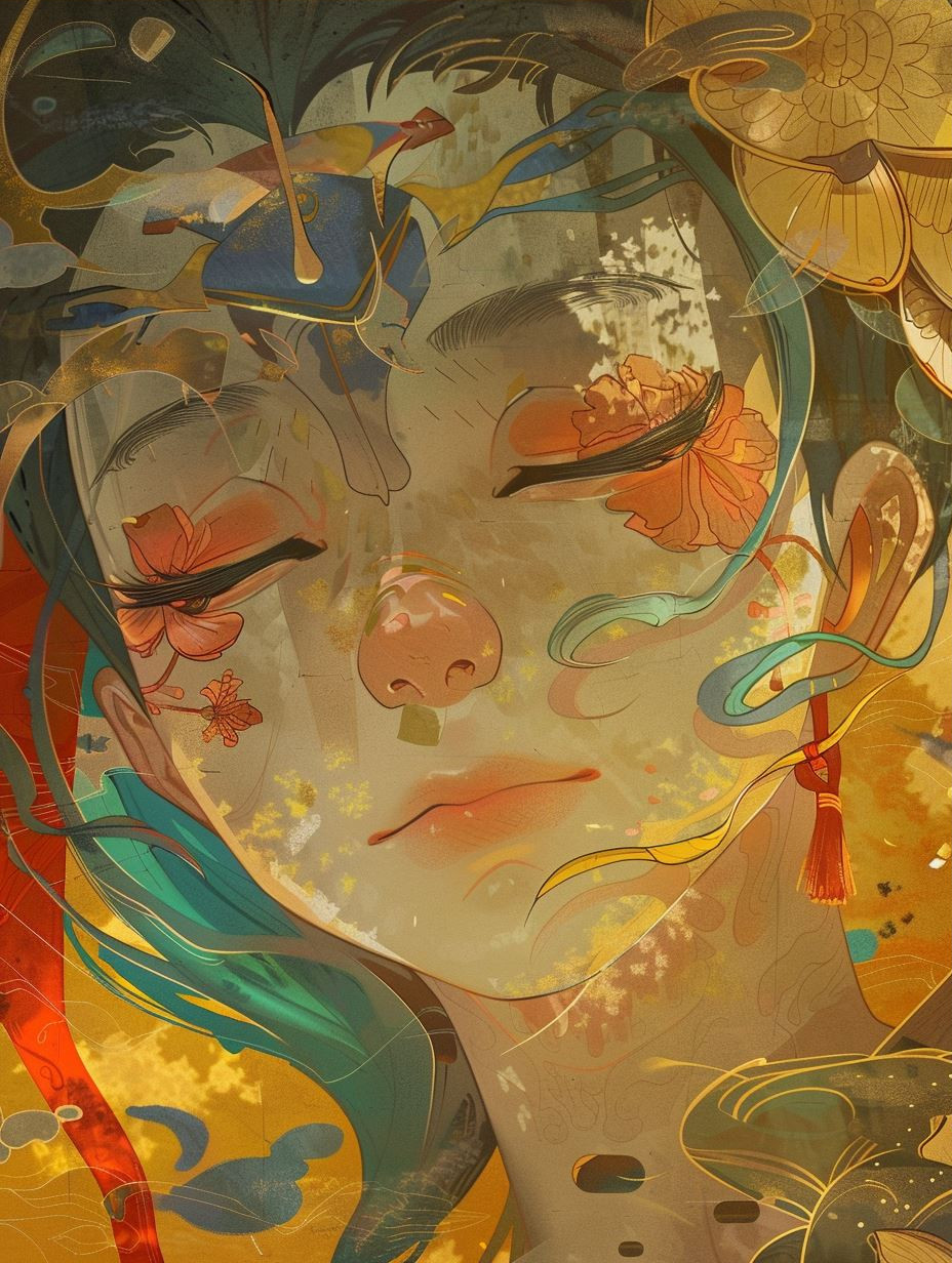Ethereal Golden Spirit Portrait - Image 3