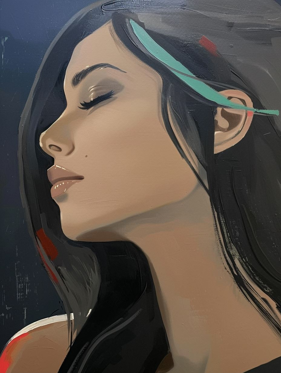 Mystic Gazes: A Digital Portrait Study - Image 1