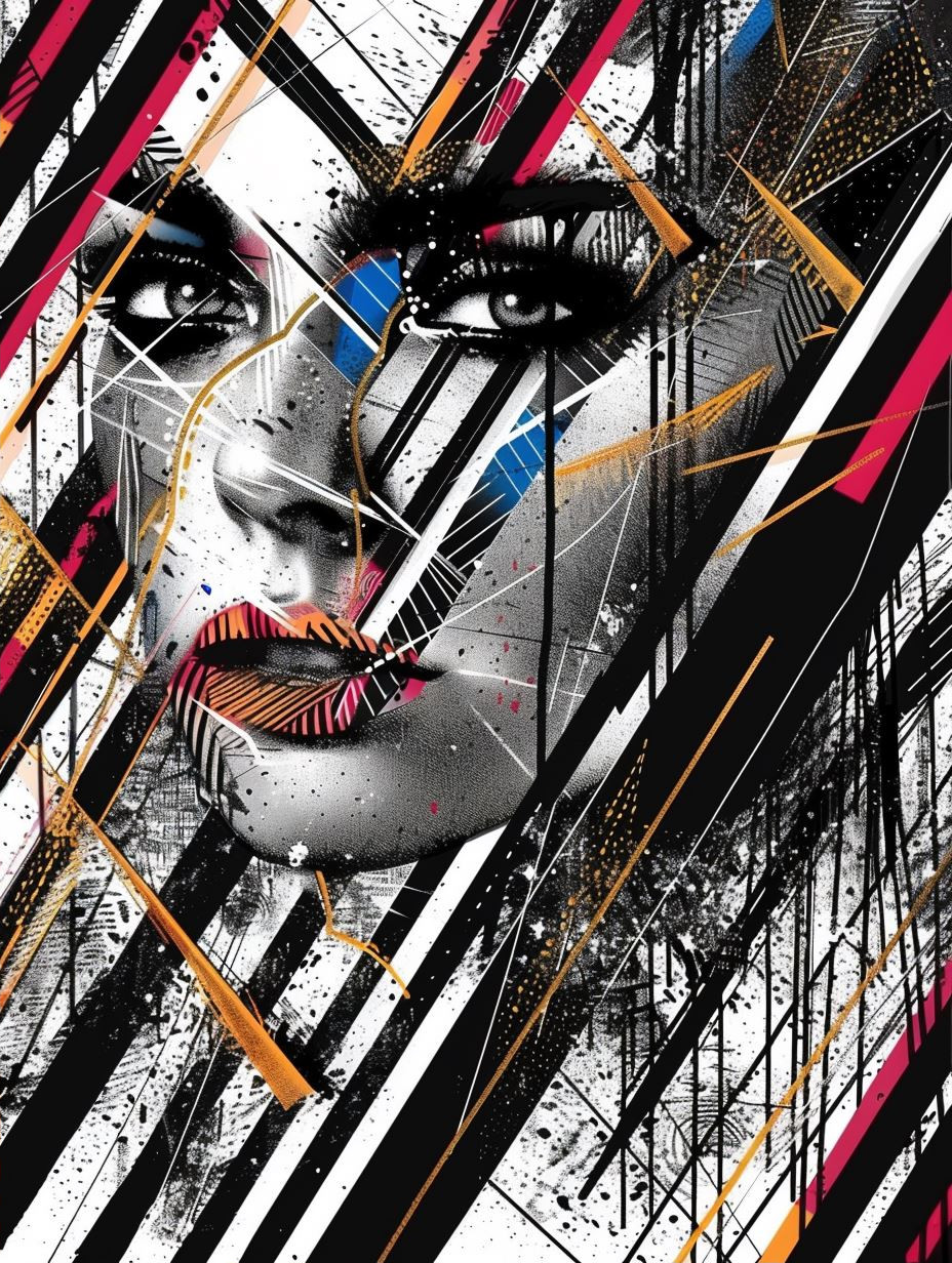 Fragmented Portraits in Abstract Lines - Image 2