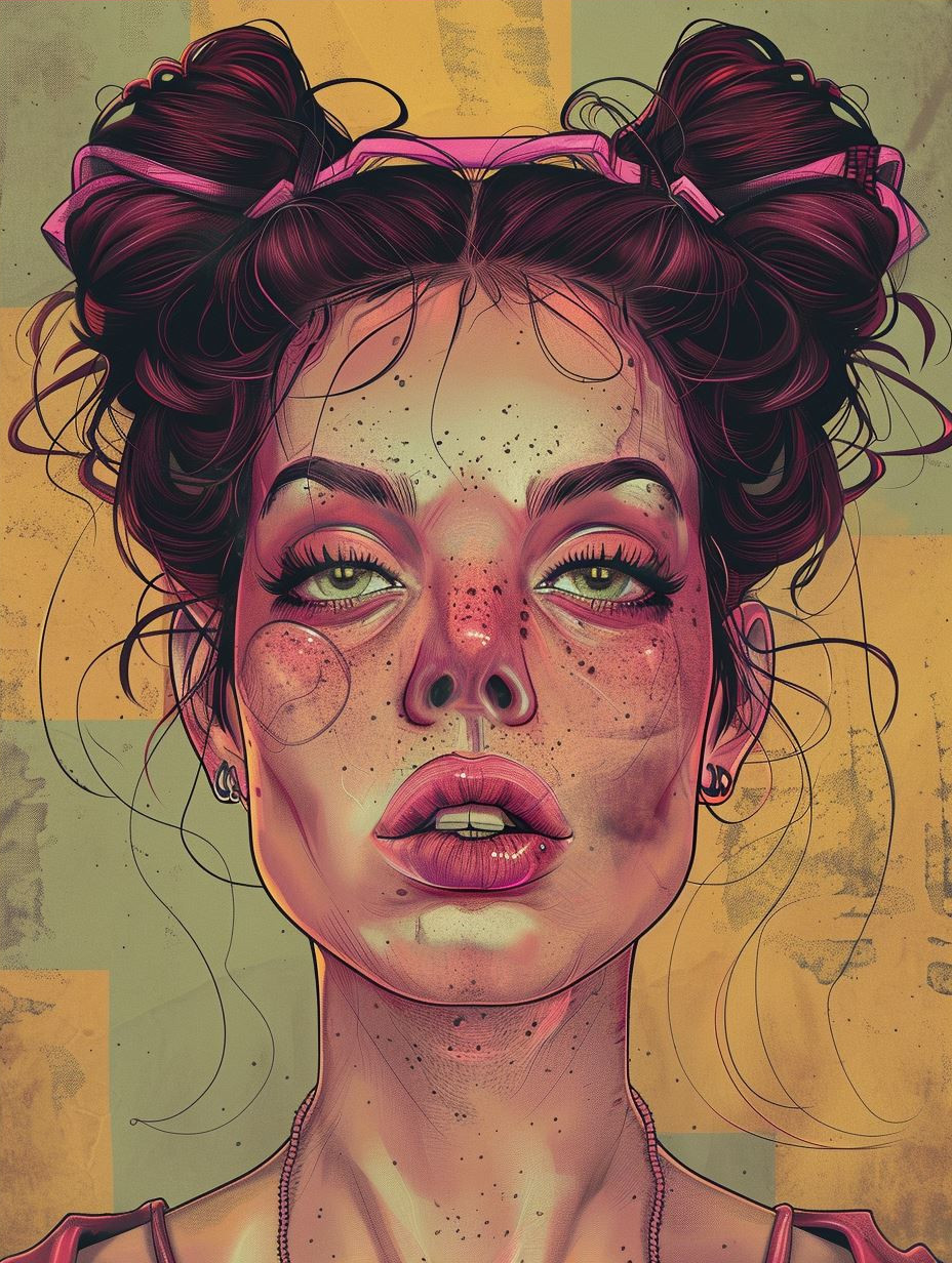 Neon Dreams: Surreal Portrait Collage - Image 4