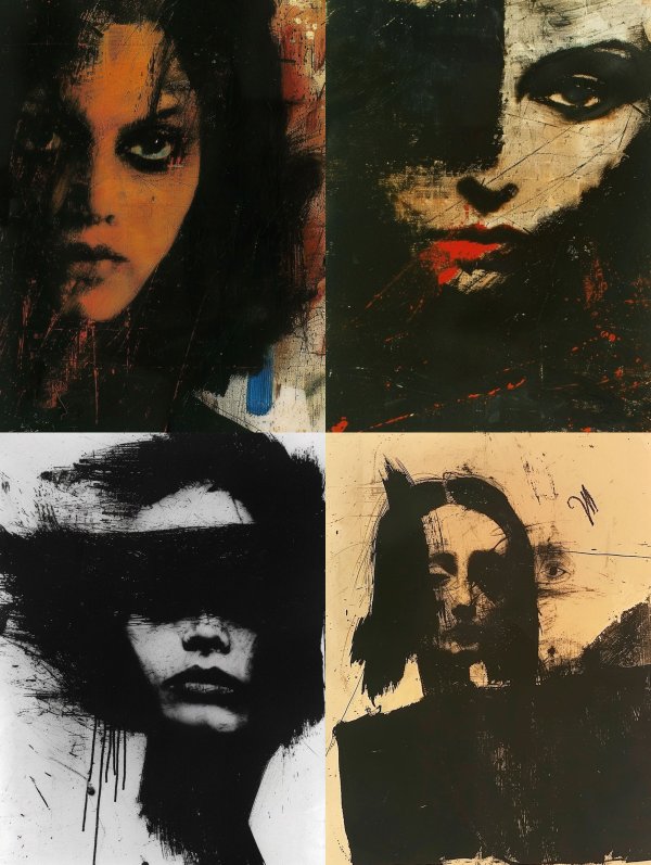 Dark Moody Expressionist Portraits