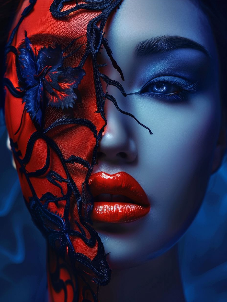 Mystic Crimson and Cobalt Portraits - Image 3