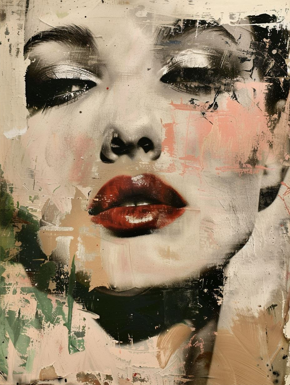 Fragmented Elegance in Mixed Media - Image 2