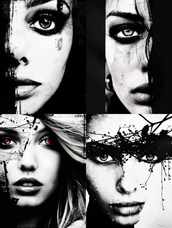 Dark Gothic Ink Portraiture