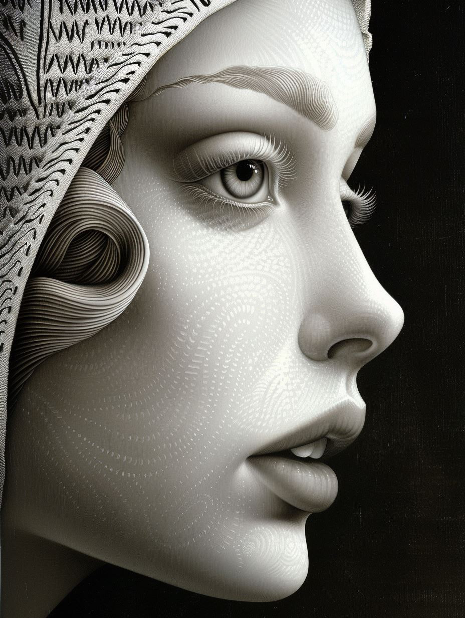 Ethereal Sculpted Monochrome Portraits - Image 2