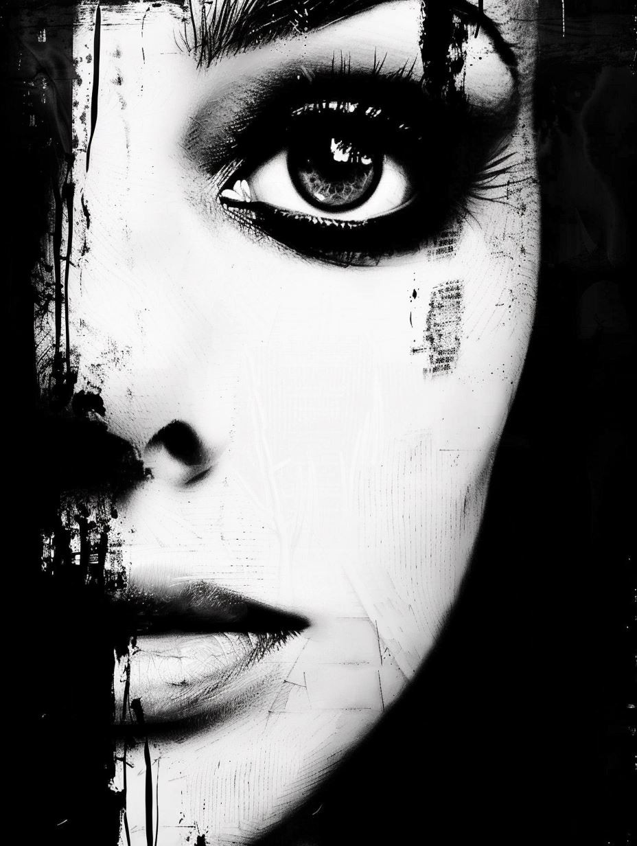 Dark Gothic Ink Portraiture - Image 1