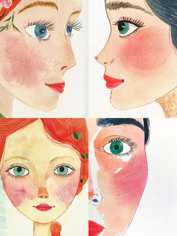 Soft Watercolor Portrait Studies