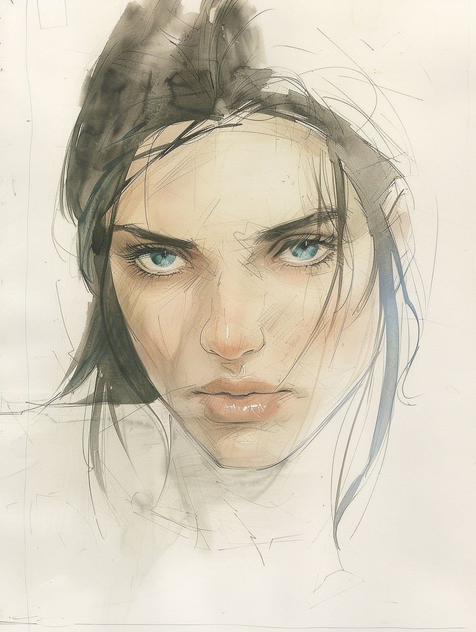 Ethereal Gaze: A Study of Feminine Portraits - Image 3
