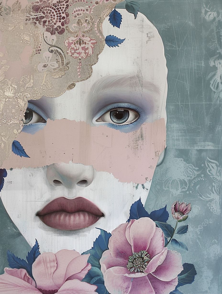 Fragmented Beauty: A Surrealist Portrait Study - Image 1