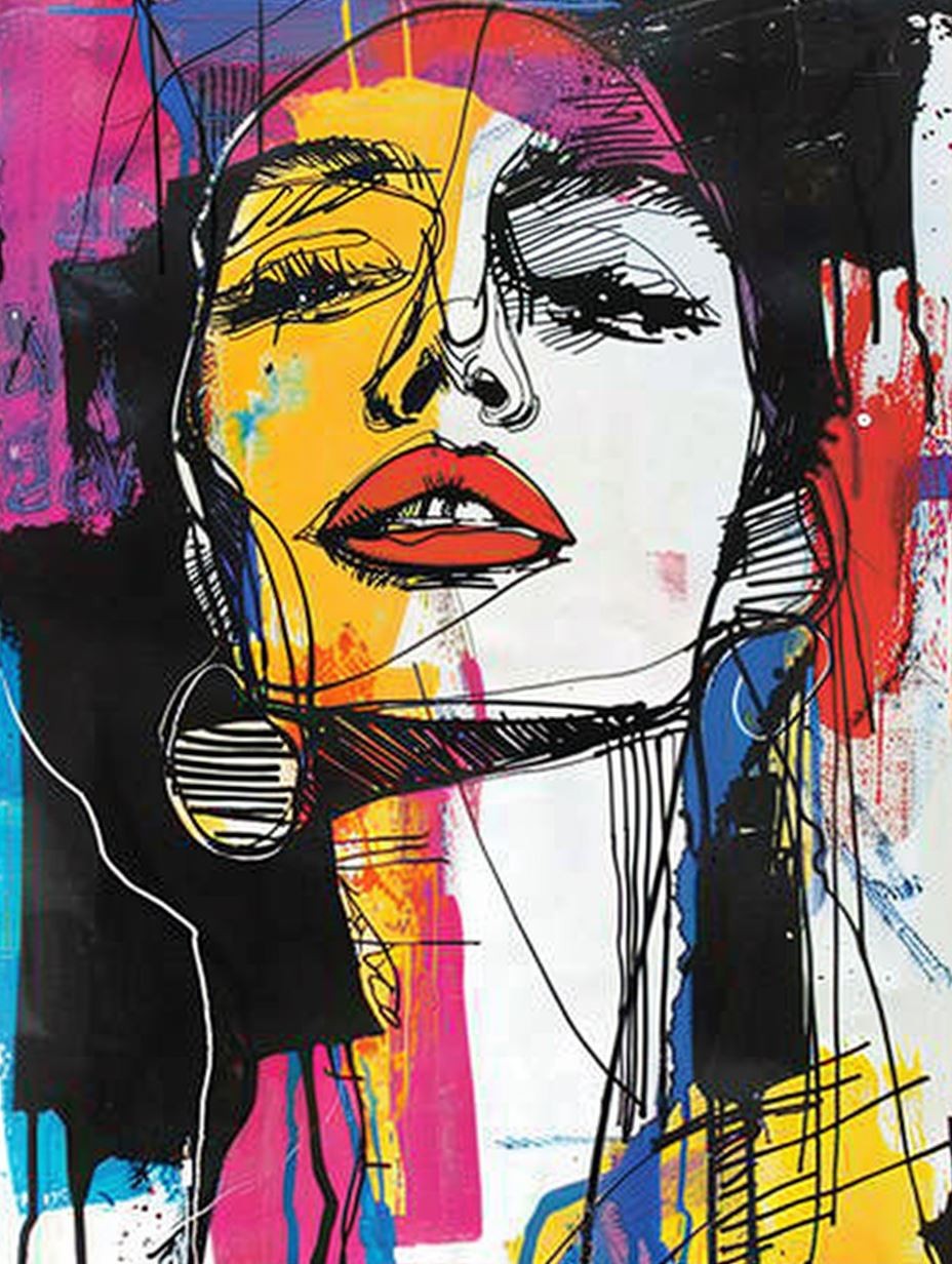 Neon Expressionist Urban Portrait
