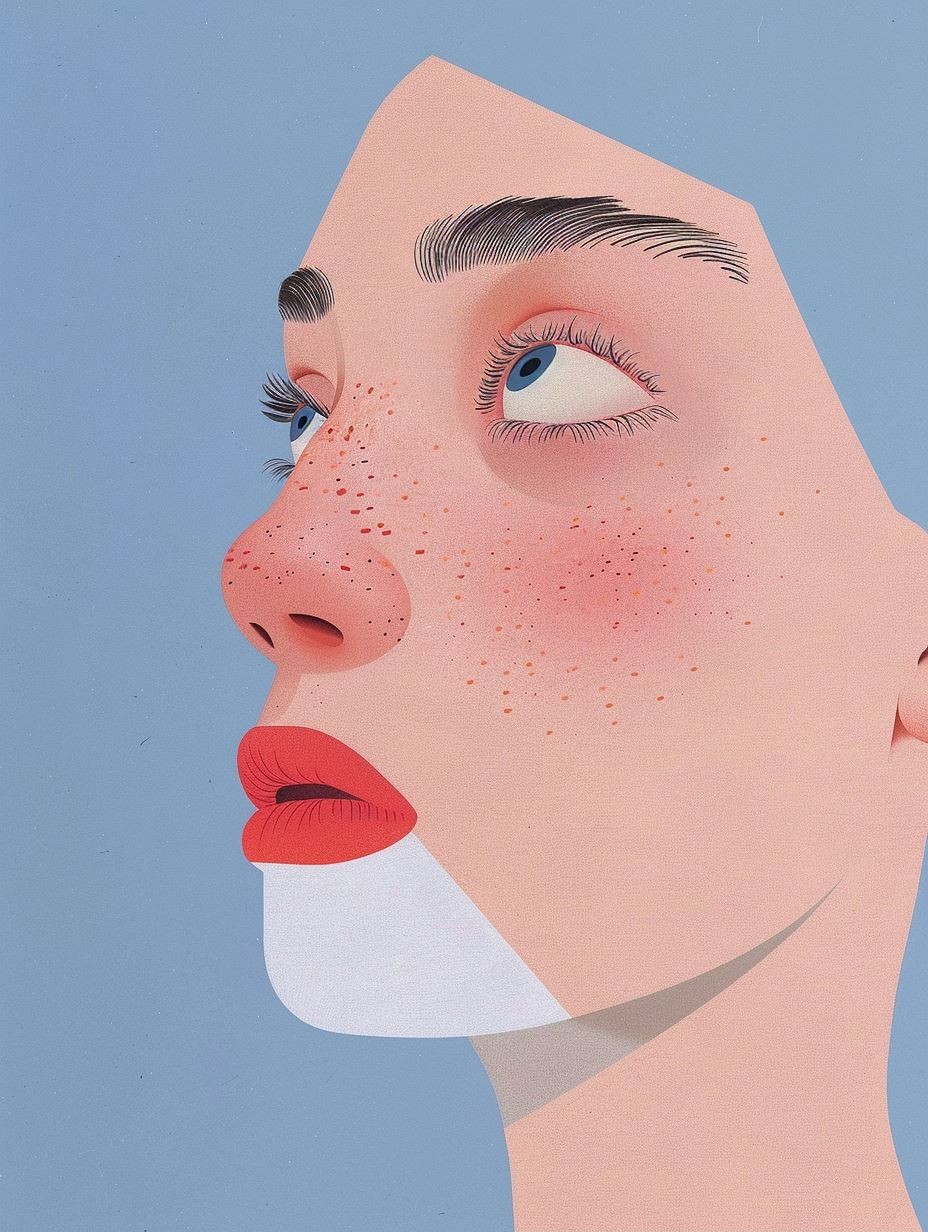 Minimalist Pastel Portrait Study - Image 2