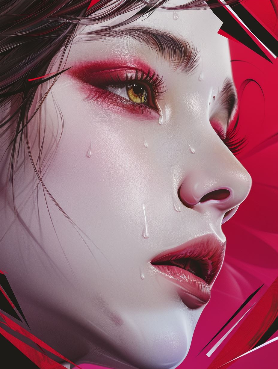 Crimson Ethereal Cyberpunk Portraits - Image 3