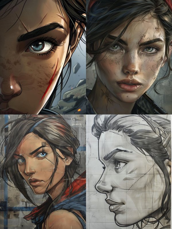 Gritty Cinematic Character Concept Art