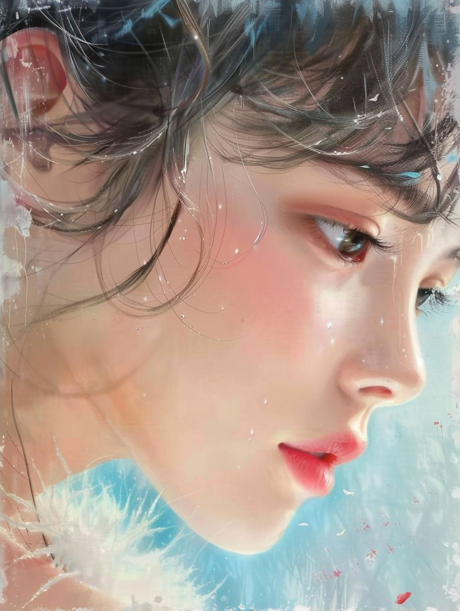 Ethereal Gaze of Spring Blossoms - Image 2