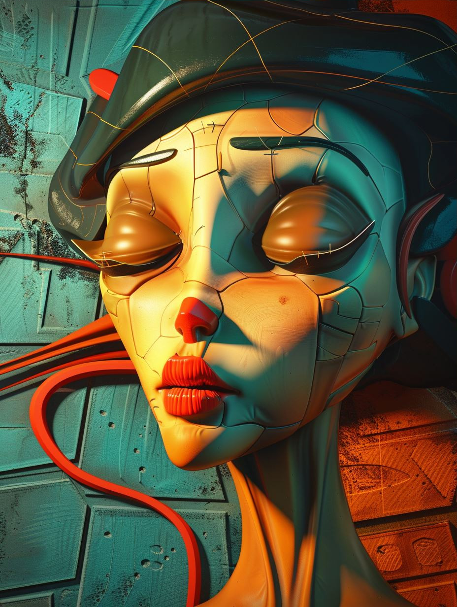 Neon Visions: Digital Portraits of Surreal Women - Image 3