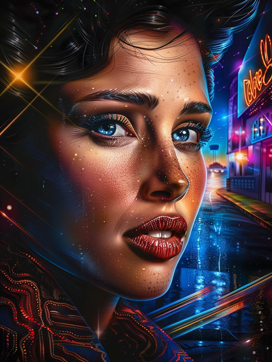Cybernetic Gaze of Neon Light - Image 3